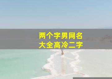 两个字男网名大全高冷二字