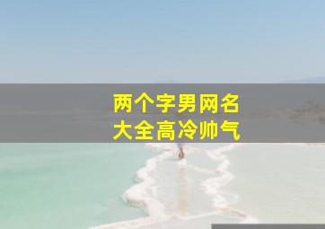 两个字男网名大全高冷帅气