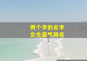 两个字的名字女生霸气网名