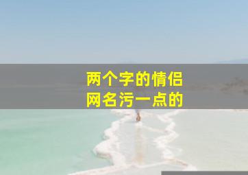 两个字的情侣网名污一点的