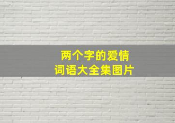 两个字的爱情词语大全集图片