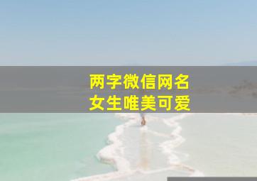 两字微信网名女生唯美可爱