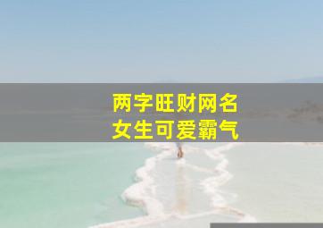 两字旺财网名女生可爱霸气