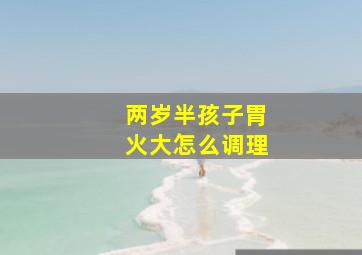 两岁半孩子胃火大怎么调理