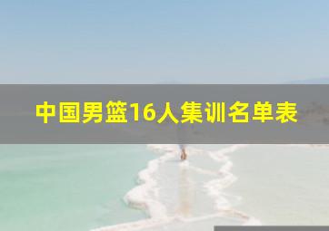 中国男篮16人集训名单表