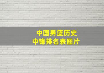 中国男篮历史中锋排名表图片