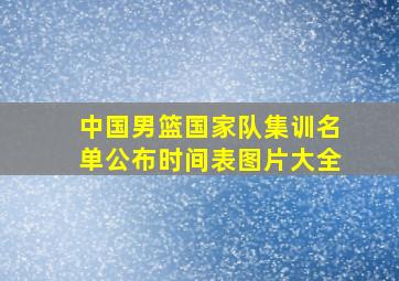 中国男篮国家队集训名单公布时间表图片大全