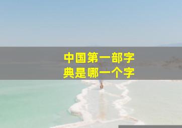 中国第一部字典是哪一个字