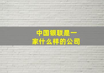 中国银联是一家什么样的公司