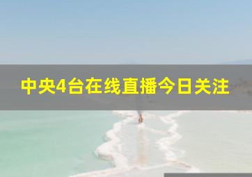 中央4台在线直播今日关注