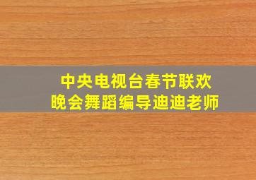 中央电视台春节联欢晚会舞蹈编导迪迪老师