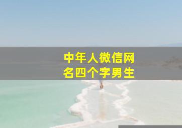 中年人微信网名四个字男生