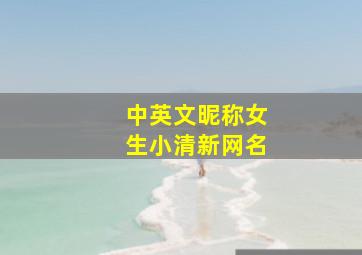 中英文昵称女生小清新网名