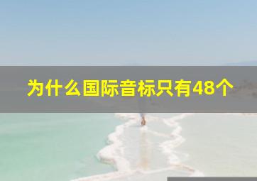 为什么国际音标只有48个