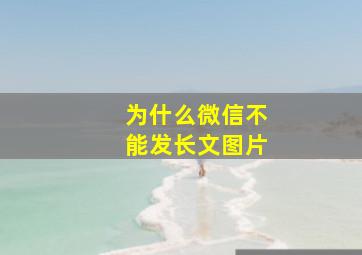 为什么微信不能发长文图片