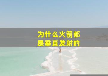 为什么火箭都是垂直发射的