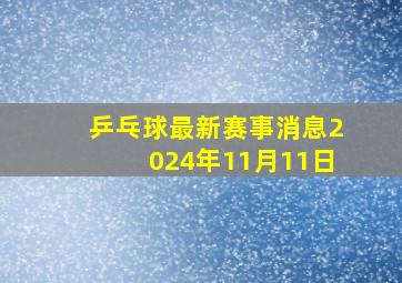 乒乓球最新赛事消息2024年11月11日