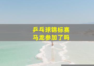 乒乓球锦标赛马龙参加了吗