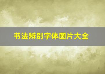 书法辨别字体图片大全