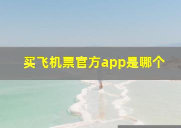 买飞机票官方app是哪个