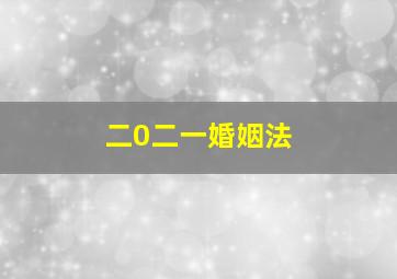 二0二一婚姻法