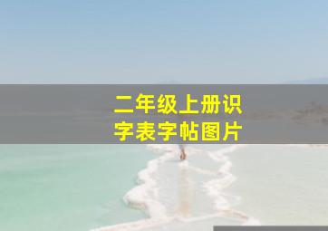 二年级上册识字表字帖图片