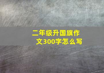 二年级升国旗作文300字怎么写