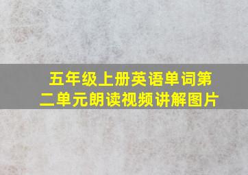 五年级上册英语单词第二单元朗读视频讲解图片