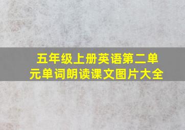 五年级上册英语第二单元单词朗读课文图片大全