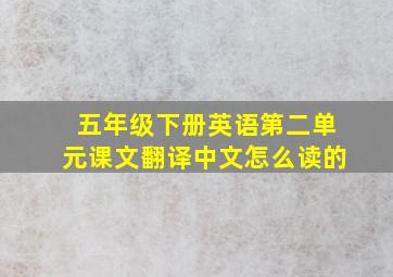 五年级下册英语第二单元课文翻译中文怎么读的