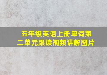 五年级英语上册单词第二单元跟读视频讲解图片