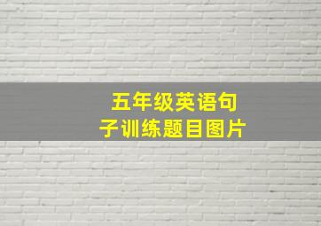 五年级英语句子训练题目图片