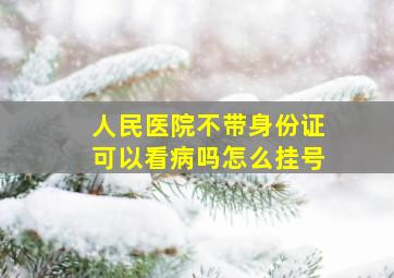 人民医院不带身份证可以看病吗怎么挂号