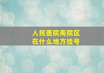 人民医院南院区在什么地方挂号