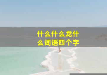 什么什么龙什么词语四个字