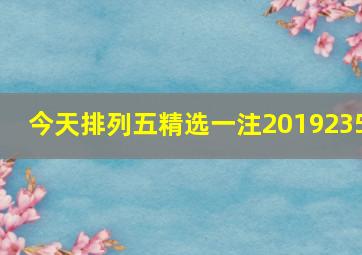 今天排列五精选一注2019235