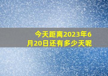 今天距离2023年6月20日还有多少天呢