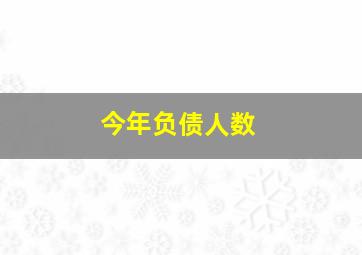 今年负债人数