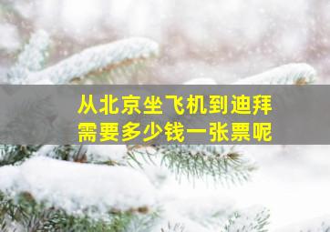 从北京坐飞机到迪拜需要多少钱一张票呢