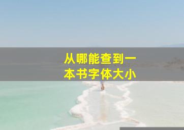 从哪能查到一本书字体大小