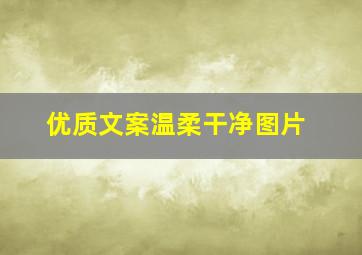 优质文案温柔干净图片