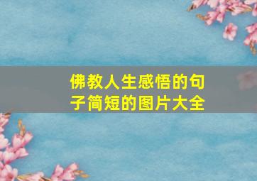 佛教人生感悟的句子简短的图片大全