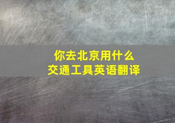 你去北京用什么交通工具英语翻译