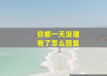 你都一天没理我了怎么回复