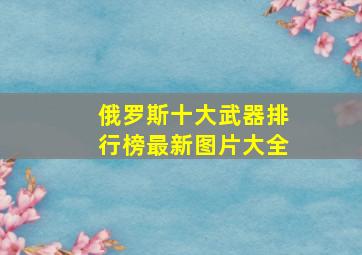 俄罗斯十大武器排行榜最新图片大全