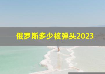 俄罗斯多少核弹头2023