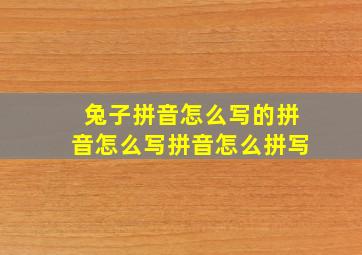 兔子拼音怎么写的拼音怎么写拼音怎么拼写