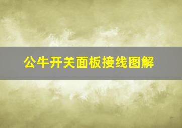 公牛开关面板接线图解