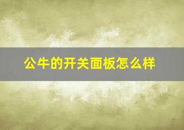 公牛的开关面板怎么样