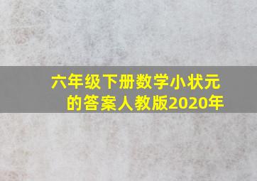 六年级下册数学小状元的答案人教版2020年